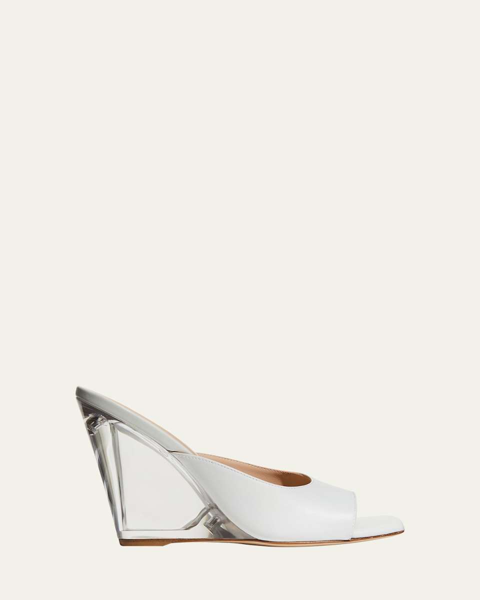Tia Transparent Wedge Slide Sandals